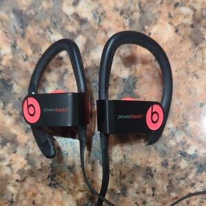 Beats by Dre Powerbeats3 Black and Red Earbud Headphones